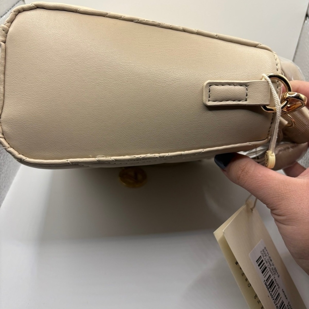 Valentino Orlandi Quilted Taupe Monogram Handbag - Picture 5 of 8